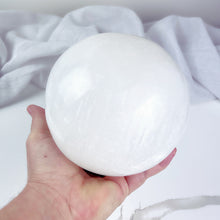 Load image into Gallery viewer, Selenite Sphere - XL 12cm
