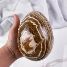 Load image into Gallery viewer, Brown Aragonite Egg - Extra Large 2kg
