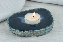 Load image into Gallery viewer, Teal Agate Candle Holder
