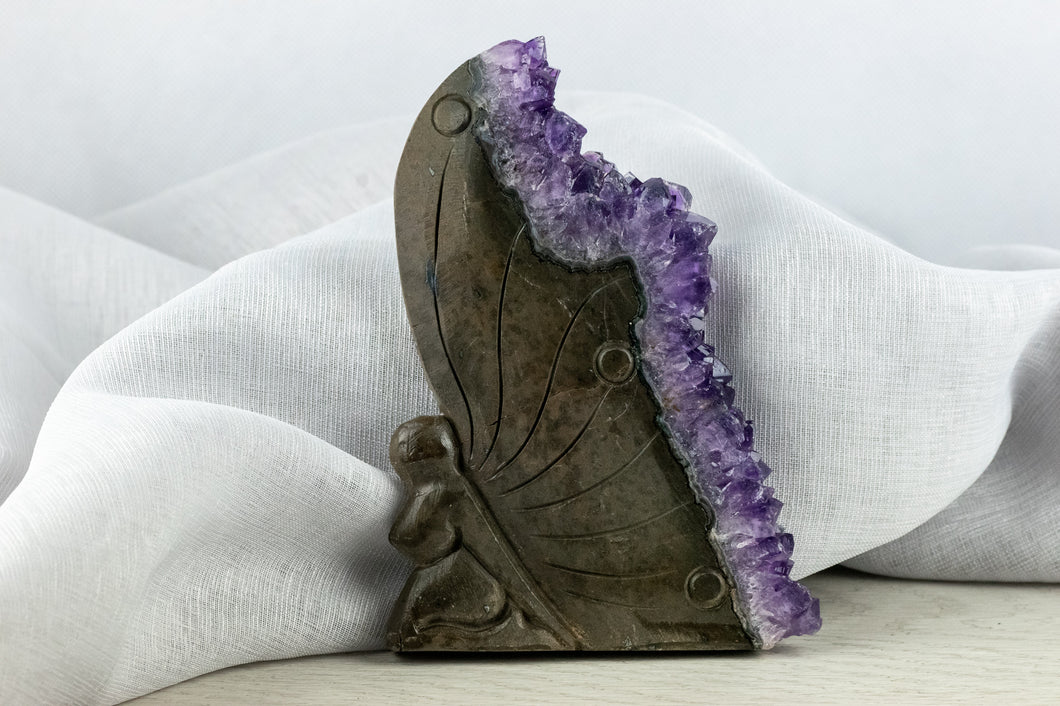 Amethyst Butterfly Carving- Large