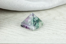 Load image into Gallery viewer, Rainbow Fluorite Pyramid- Mini

